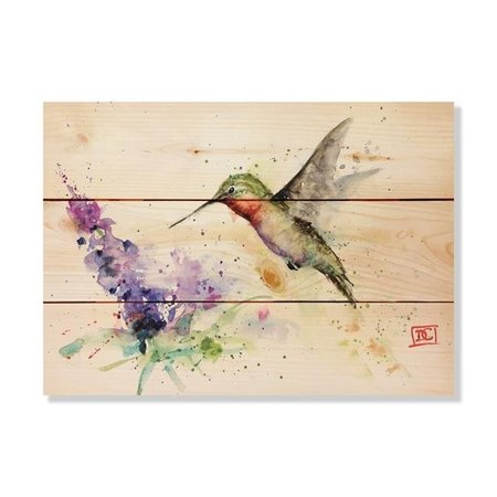 WILE E. WOOD Wile E. Wood DCHBB-1511 15 x 11 in. Crousers Hummer & Butterfly Bush Wood Art DCHBB-1511